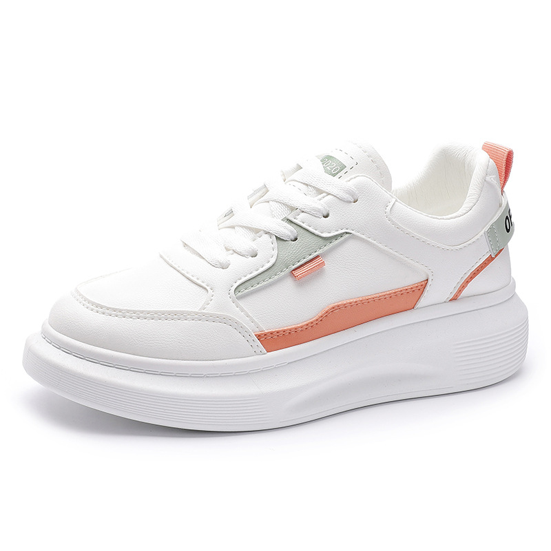 Women's Thick-Sole White Loafer Sneakers 5