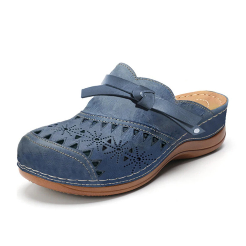 Women's Shoes Bow Hollow Toe Cap Flat Sandals Stimulant Slippers