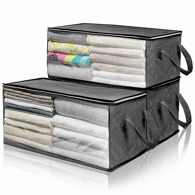 Non-Woven Storage Box Quilt Foldable Storage Bag Wardrobe Clothes Organizer Box Dust-Proof And Moisture-Proof