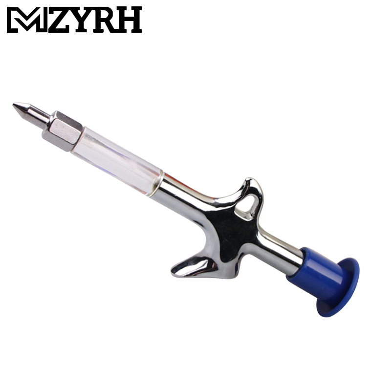 Mini bomba de lubricación para bicicleta, color cromo plateado