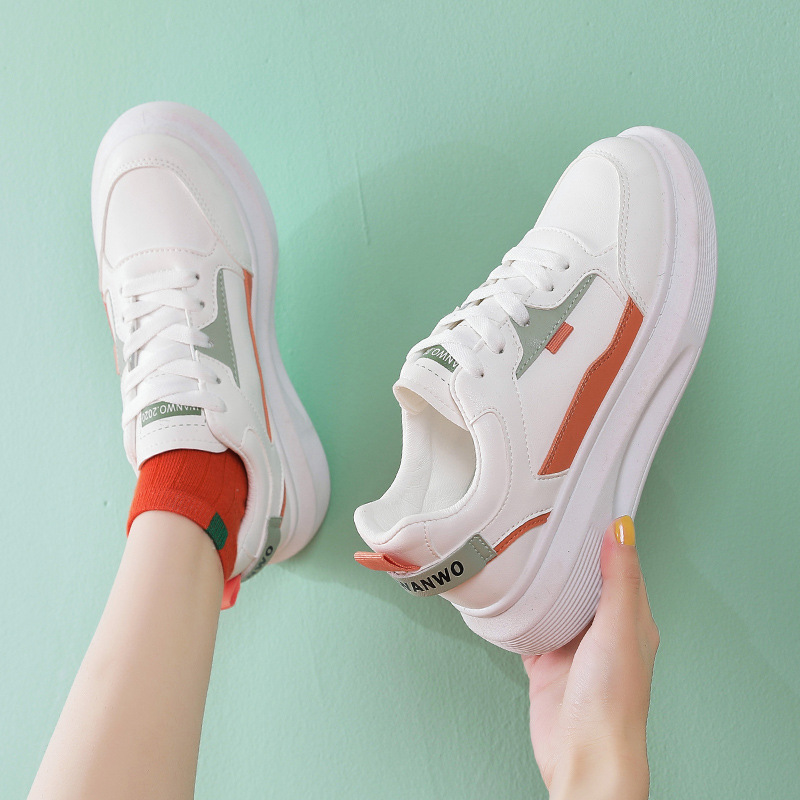 Women's Thick-Sole White Loafer Sneakers
