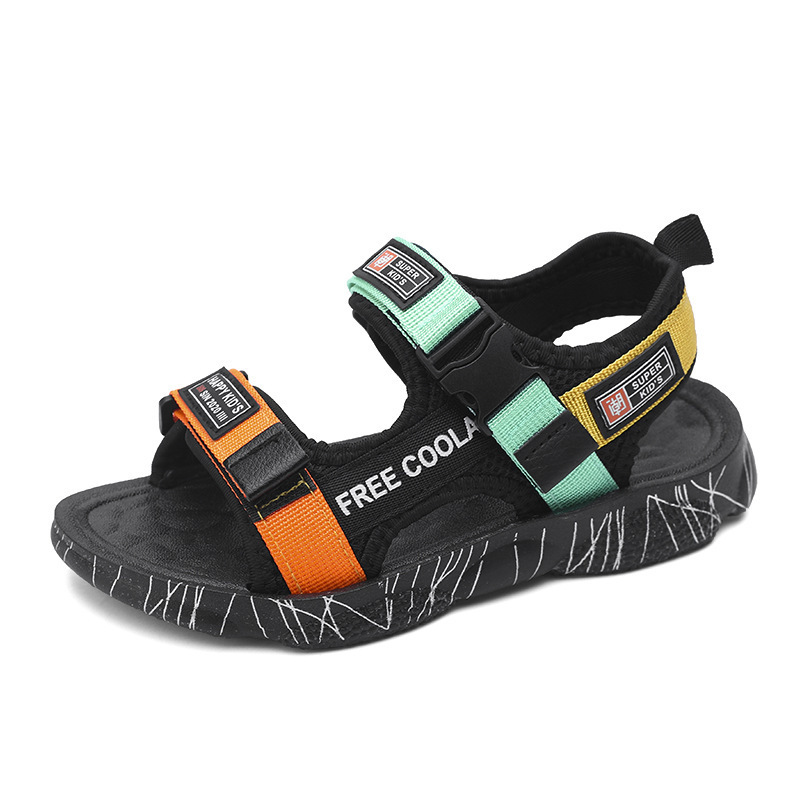 Spring And Summer Thick-Soled Children's Casual Shoes Fingerless Velcro Sandals Beach Shoes Children's Sandals Shoes image 3