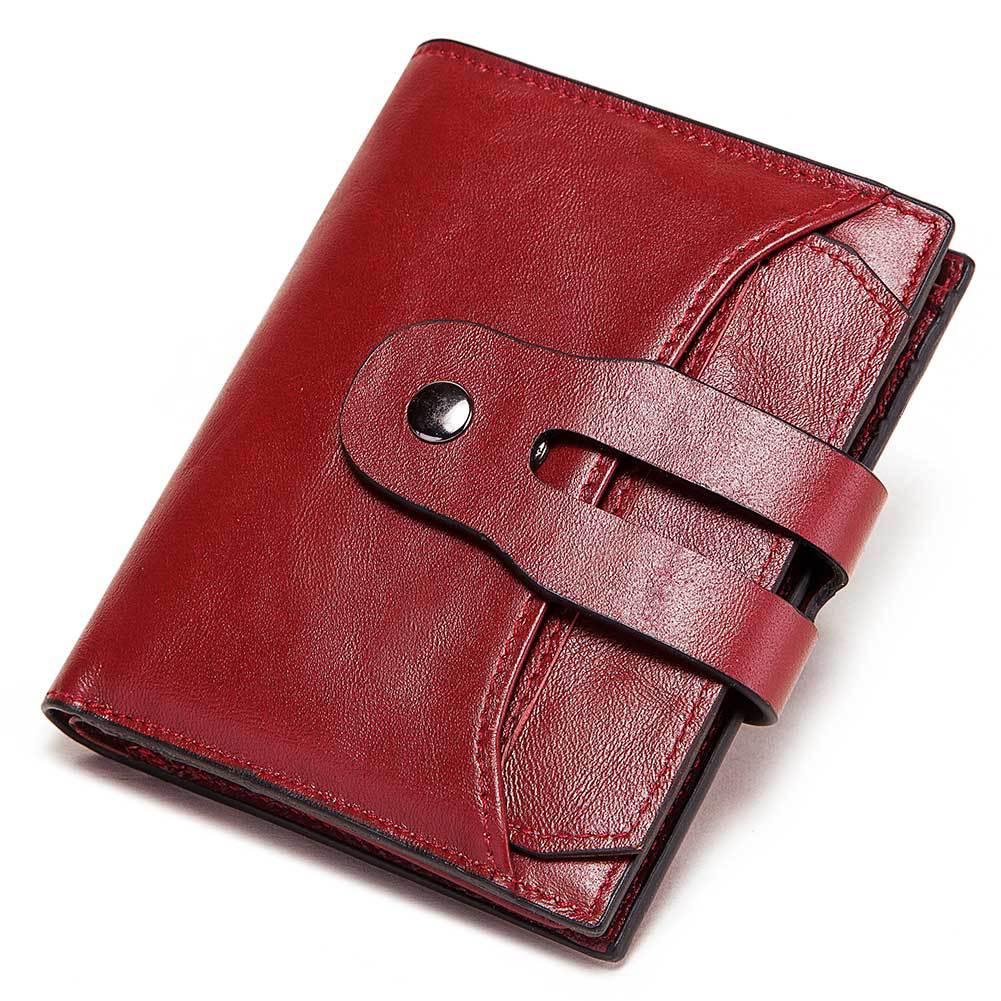RFID Women Wallets Leather Short Korean Style Multifunctional Bags Leather Women's Multi-Card Coin