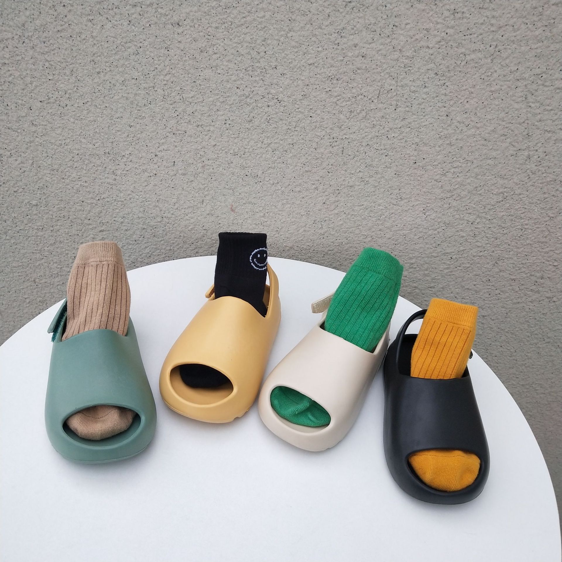 Summer Home Indoor Slippers Boys And Girls Velcro One Pedal Comfortable Outside Wear Beach Shoes Sandals image 6