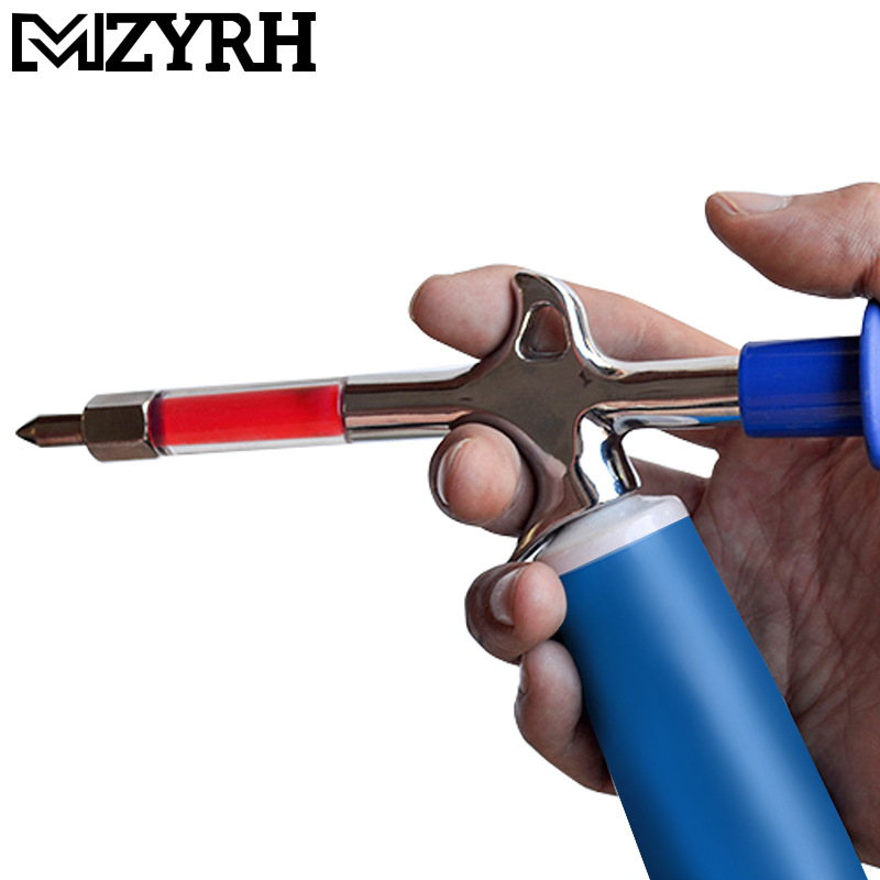 Mini bomba de lubricación para bicicleta, color cromo plateado