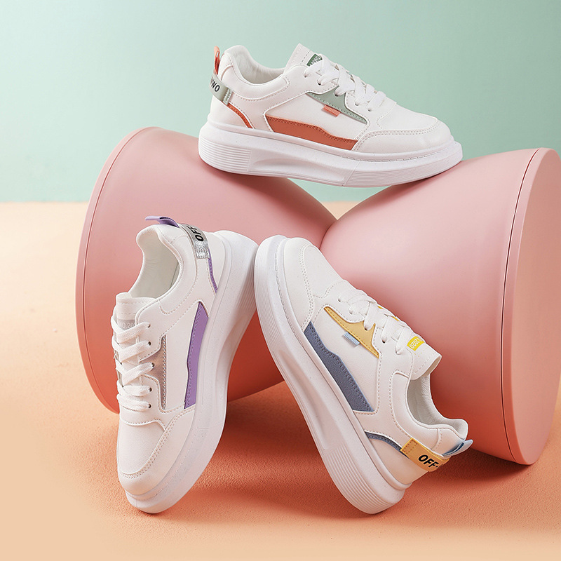 Women's Thick-Sole White Loafer Sneakers 4