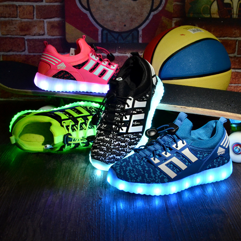 Lighting Shoes Children's Shoes New Spring And Autumn Led Charging Light-Emitting Usb Colorful Light