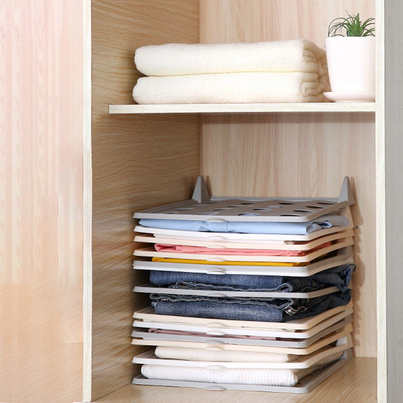 Wardrobe Storage Lazy Folding Board Creative Household Folding Clothes Board Folding Clothes T-Shirt Sweater Storage Organizer
