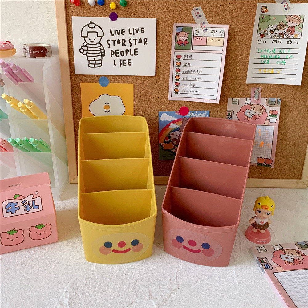 Net Red Desk Transformation Korean Desktop Storage Box Japanese Pen Holder Makeup Brush Storage Rack Eye Shadow Tape