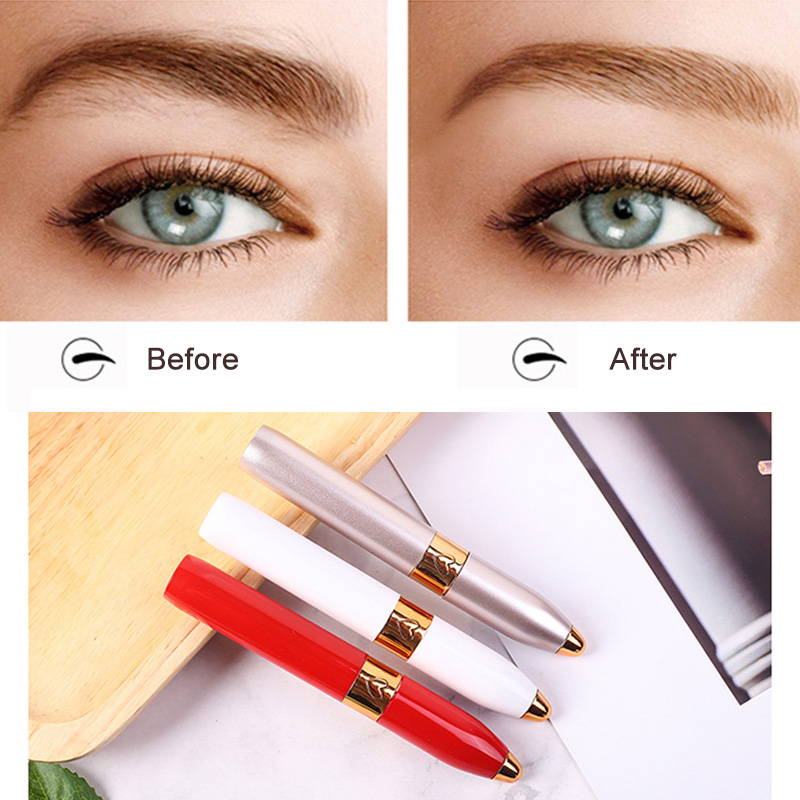 Trimmer head shown for eyebrow face lip hand and leg hair