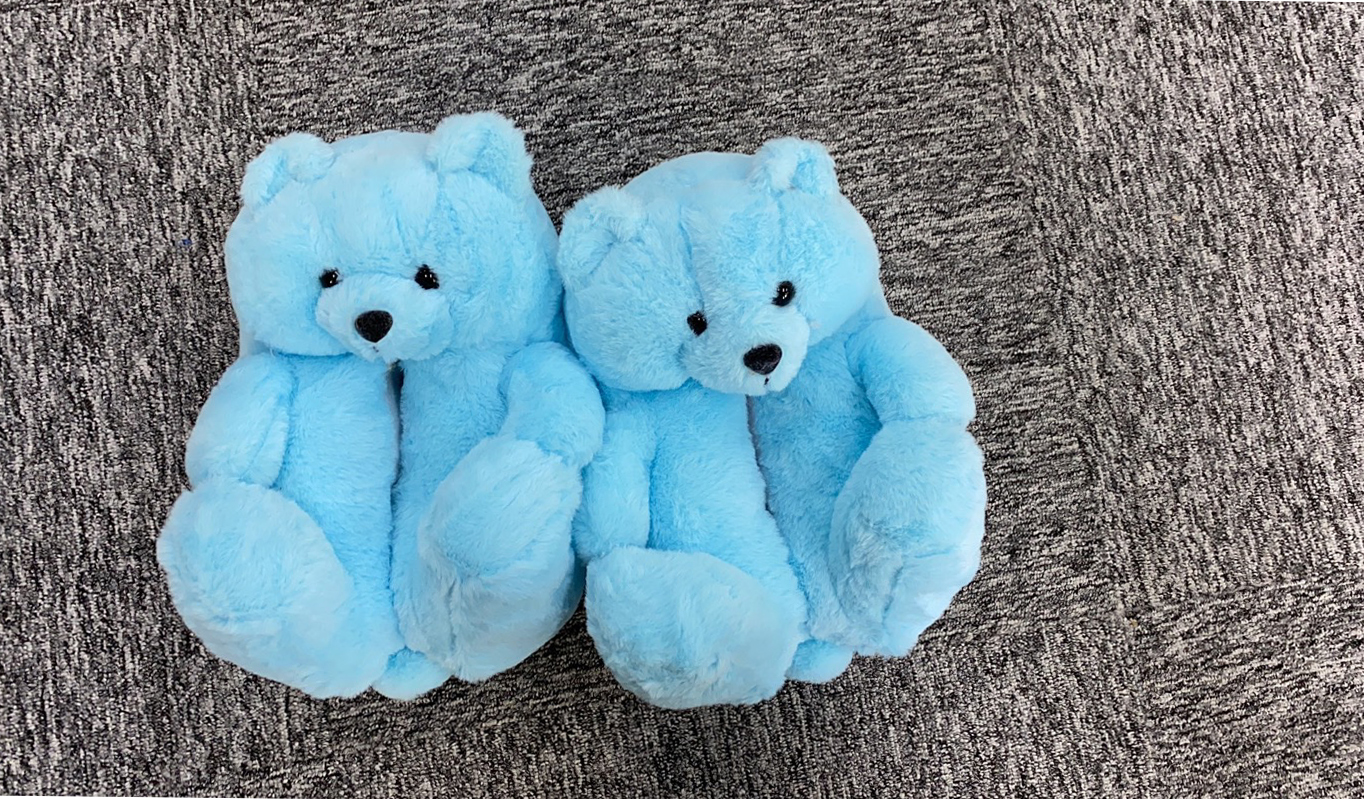 Teddy Bear Slippers Floor Home Plush Thick Cotton Warm Shoes image 20