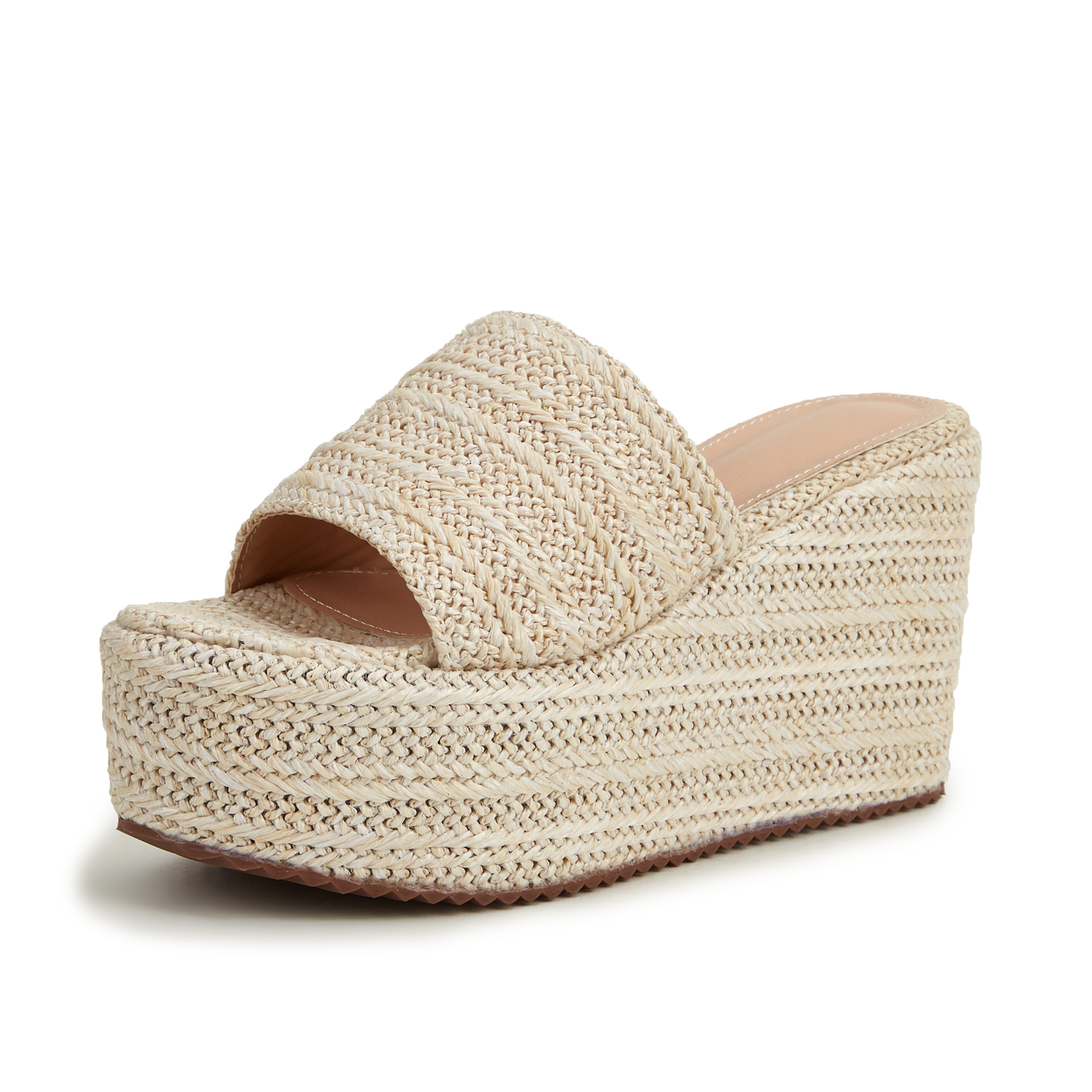 Spring And Summer Thick-Soled Slippers Thick-Heeled Wedge-Heeled Sandals And Slippers Women's Muffin Bottom Hemp Rope Sandals Women image 4