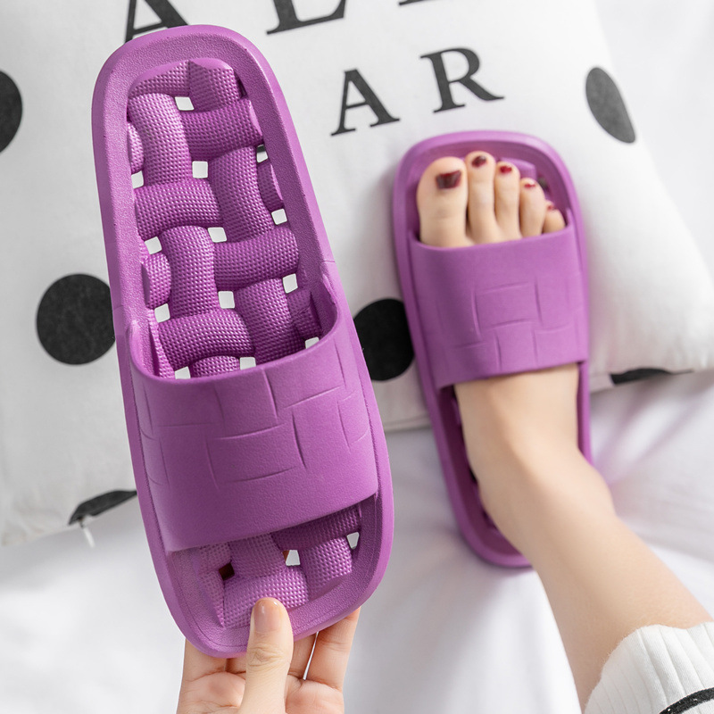 Leaky Slippers Women's Summer Hollow Bathroom Home With Non-Slip Indoor Bath Home Deodorant Sandals And Slippers Men's Summer image 7