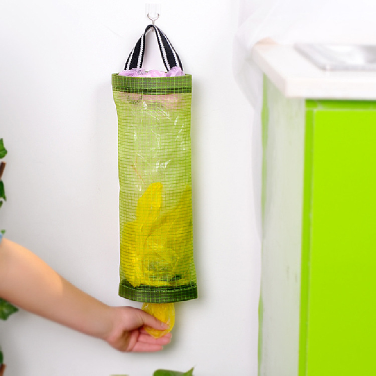 Kitchen Garbage Bag Round Storage Bag Sundries Wall Hanging Sorting Bag Convenient Extraction Box Storage Bag