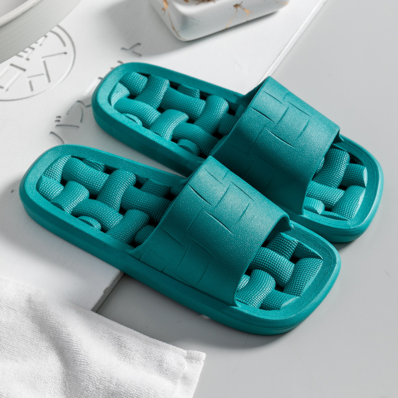 Leaky Slippers Women's Summer Hollow Bathroom Home With Non-Slip Indoor Bath Home Deodorant Sandals And Slippers Men's Summer image 5