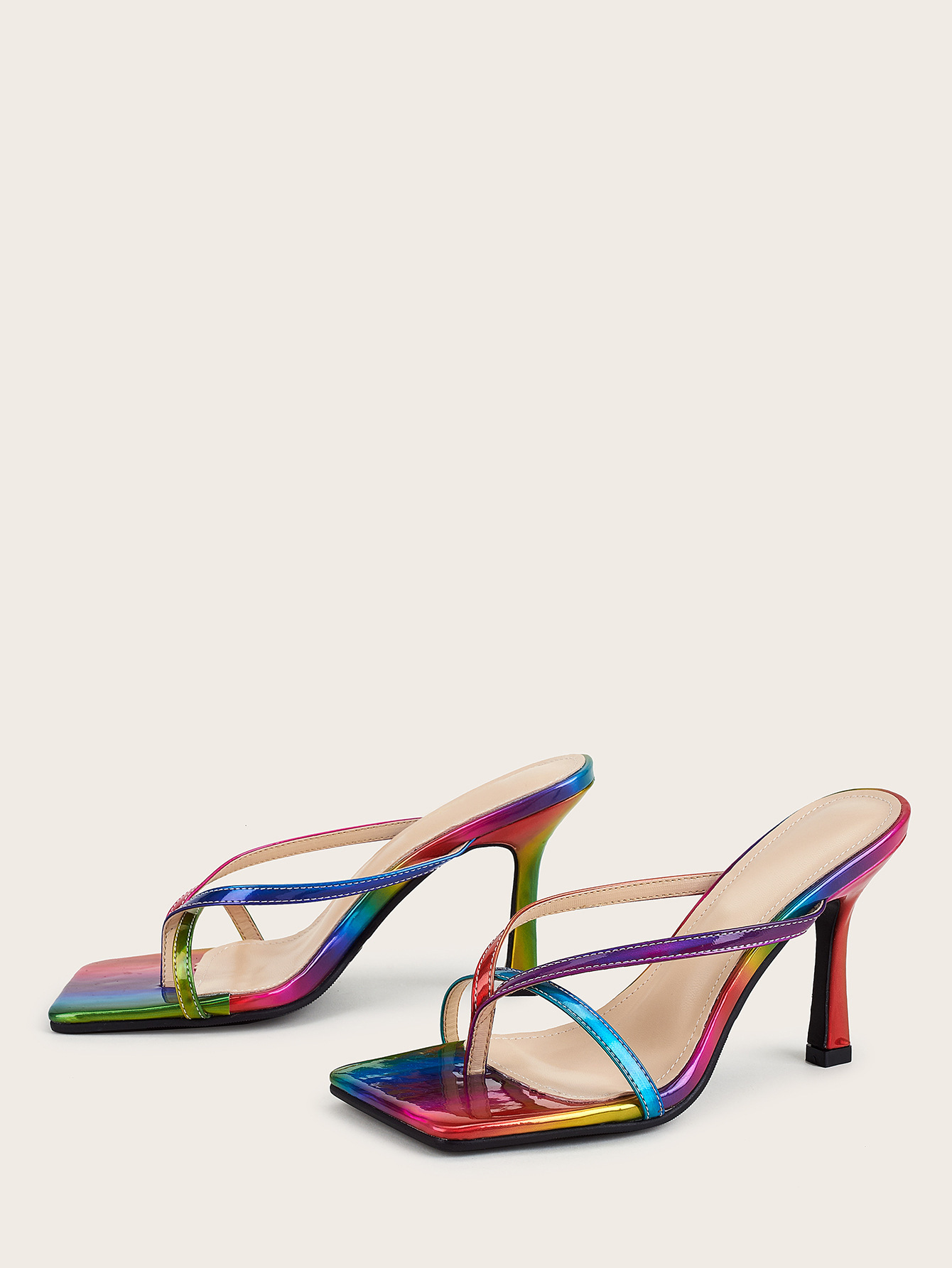 Women Shoes Stiletto Heels Colorful Flip Flops image 3