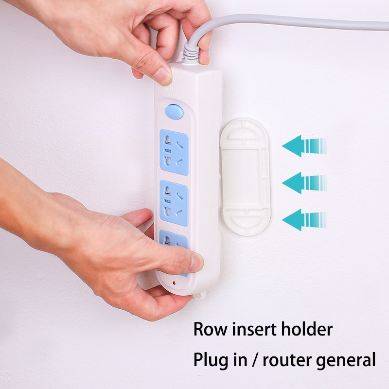 Plug-In Fixture Wall-Mounted Storage Seamless Plug-In Row-Free Punch-Free Board Socket Hanging Wall-Mounted