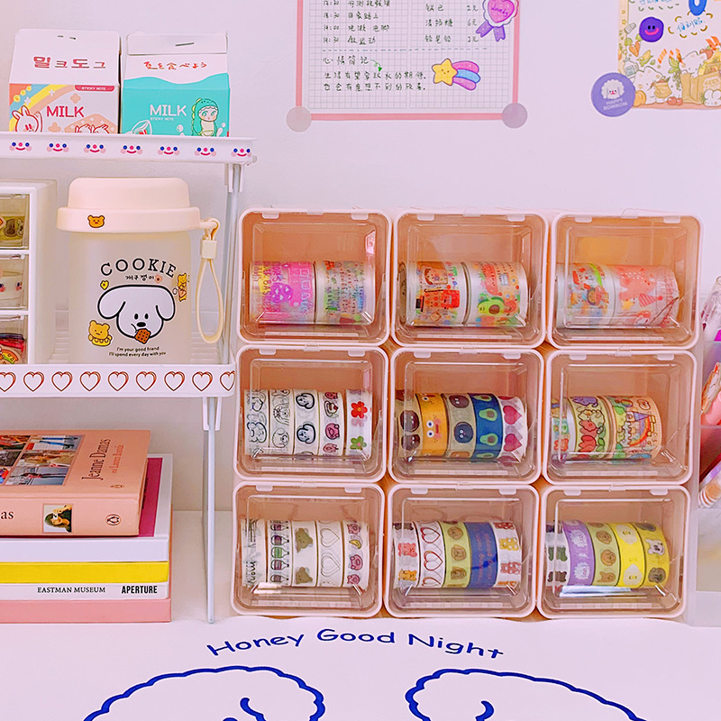Ins Style New Desktop Drawer Storage Box Sundries Hand Account Tape Transparent Small Box Acrylic Storage Rack