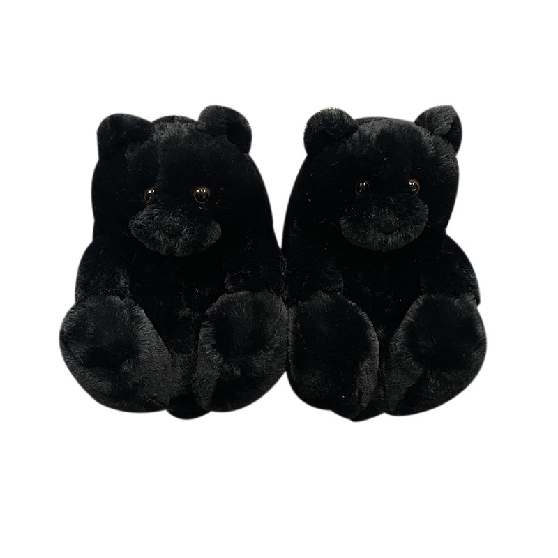 Teddy Bear Slippers Floor Home Plush Thick Cotton Warm Shoes image 11