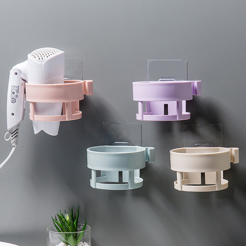 Bathroom Non-Punching Sticker Hair Dryer Rack Toilet Rack Traceless Hair Dryer Sticker Rack