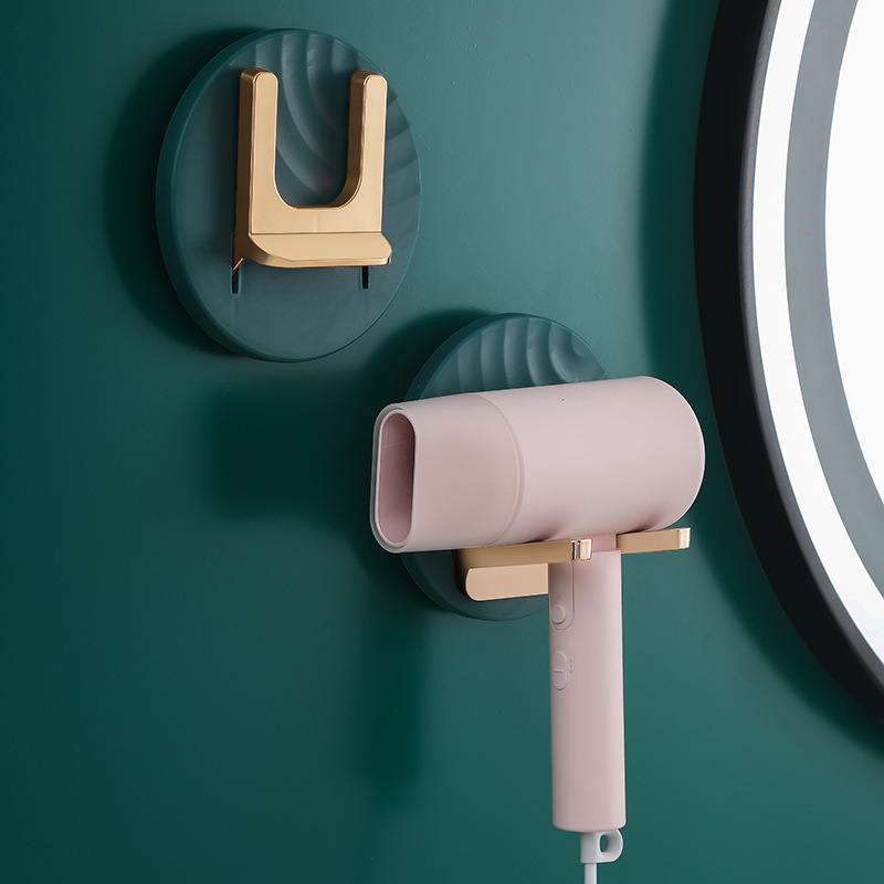 Light Luxury Hair Dryer Storage Rack Foldable Punch-Free Hair Dryer Storage Rack Bathroom Toilet Hair Dryer Rack