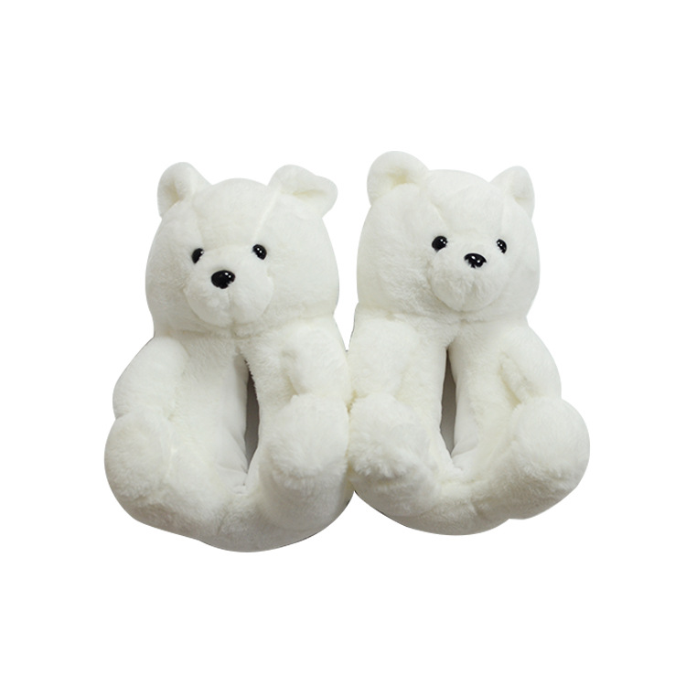 Teddy Bear Slippers Floor Home Plush Thick Cotton Warm Shoes image 7
