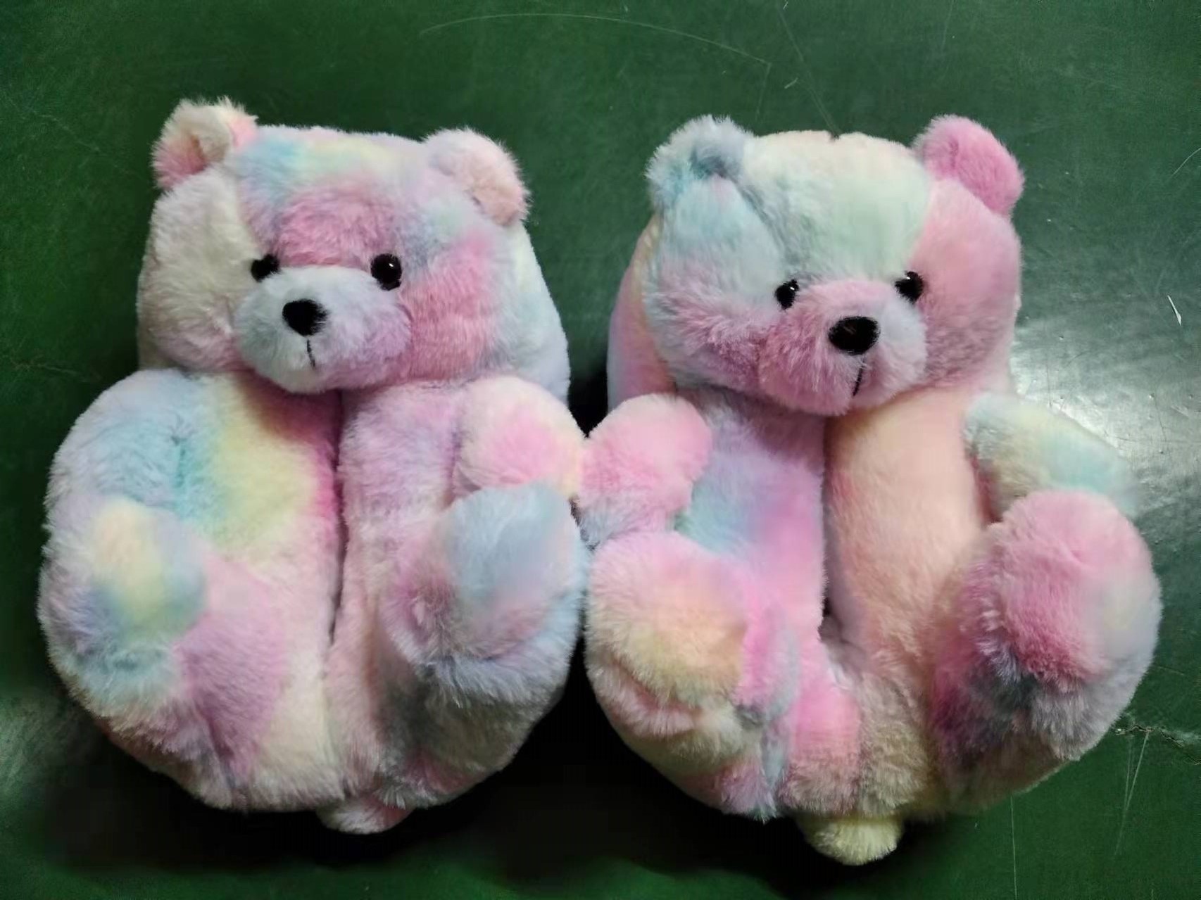 Teddy Bear Slippers Floor Home Plush Thick Cotton Warm Shoes image 3