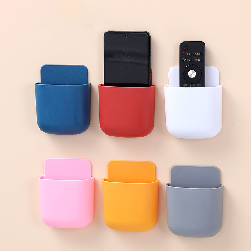 Wall-Mounted Living Room TV Air Conditioner Remote Control Storage Box Wall-Free Punching Remote Control Board Box Bedside Phone Storage Box