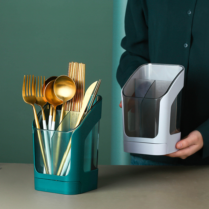 Kitchen Chopsticks Storage Rack Kitchen Multi-Functional Supplies Chopsticks Tube Storage Box Chopsticks Basket Drain Rack