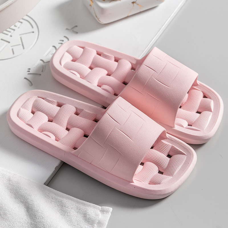Leaky Slippers Women's Summer Hollow Bathroom Home With Non-Slip Indoor Bath Home Deodorant Sandals And Slippers Men's Summer