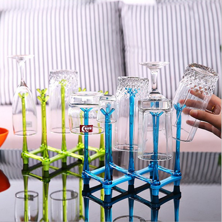 Stretch Multi-Position Draining Cup Holder Plastic Cup Holder Glass Cup Storage Rack Upside Down Bottle Holder
