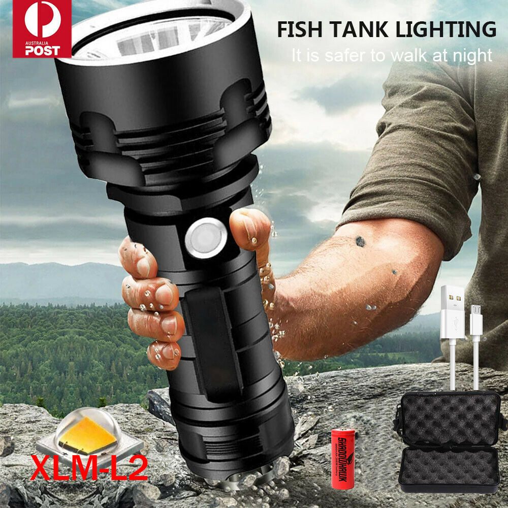 P50 Strong Light Fixed Focus Flashlight Power Display USB Charging Outdoor Lighting Strong Light
