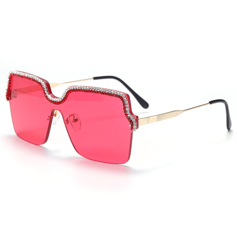 New Fashion Rimless Handmade Chain Sunglasses Ocean Sunglasses Metal Large Frame - Picture 7 of 10