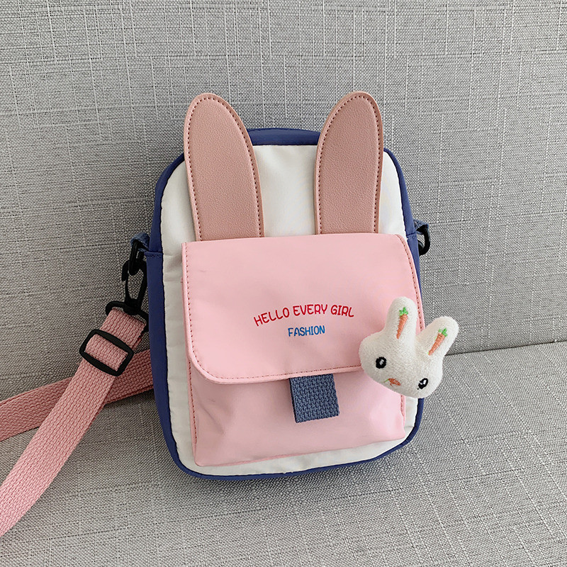 Nylon Small Bag Female New Ins Japanese Messenger Bag Cute Cartoon Student Literary Shoulder Mobile Phone Bag