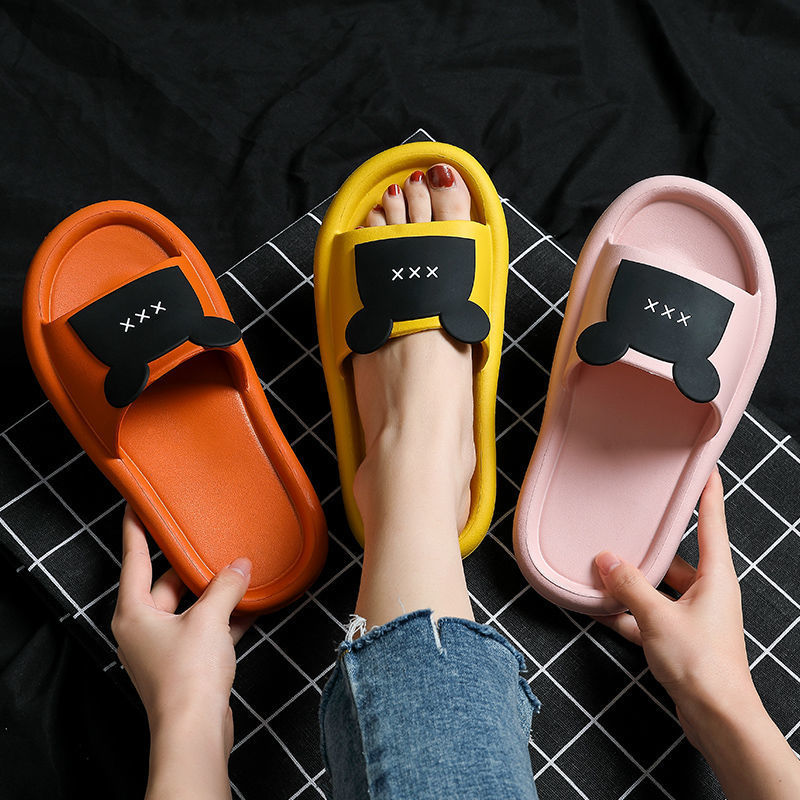 Summer Slippers Women Wear Bathroom Bath Non-Slip Home Household Couples Indoor Cartoon Cute Sandals And Slippers To Go Out image 11