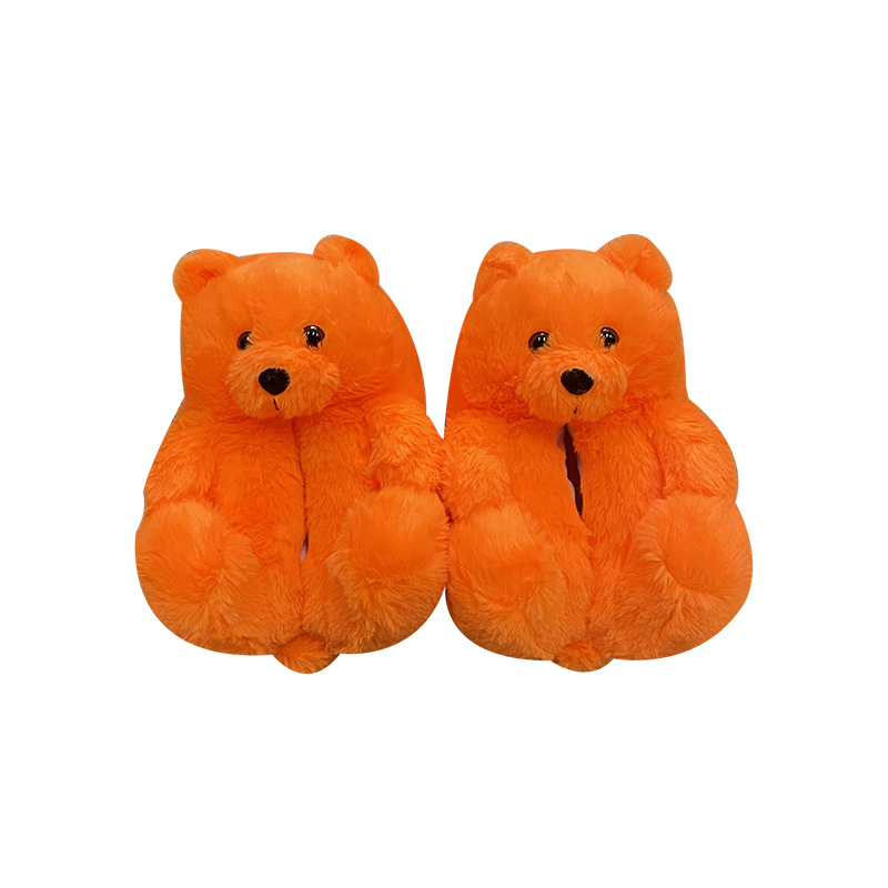 Teddy Bear Slippers Floor Home Plush Thick Cotton Warm Shoes image 10