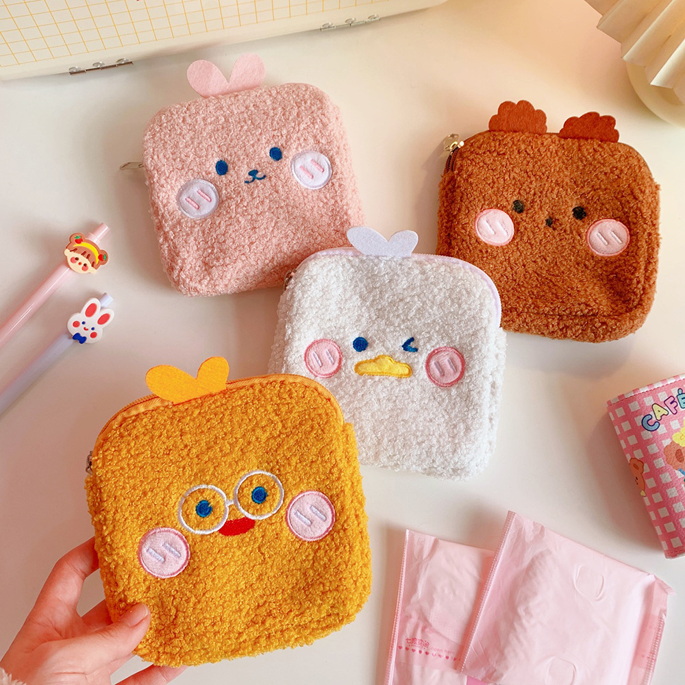 Korean New Cute Sanitary Napkin Storage Bag Aunt Towel Bag Portable Monthly Bag Girl Heart Student Storage Bag Cute
