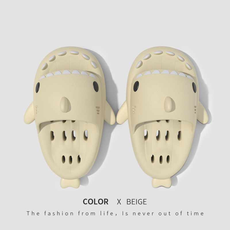 Shark Massage Bottom Slippers Adult Couple Non-Slip Bathroom Leaking Slippers Trend Outdoor Funny Home Cute Sandals image 3