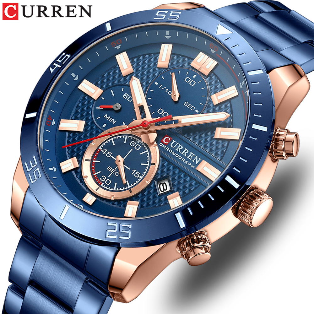 Men's Watches Calendar Men's Watches Six Hands Steel Band Business