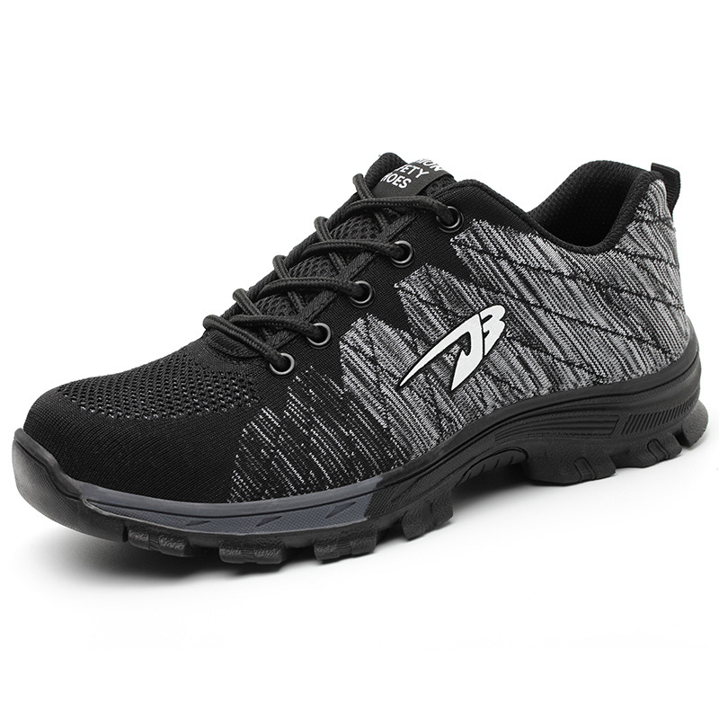 Anti-Smashing Anti-Stab Penetration Breathable Non-Slip Safety Shoes Men's Breathable Wear-Resistant Flying Woven Work Shoes image 6