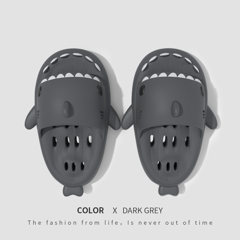Shark Massage Bottom Slippers Adult Couple Non-Slip Bathroom Leaking Slippers Trend Outdoor Funny Home Cute Sandals image 8