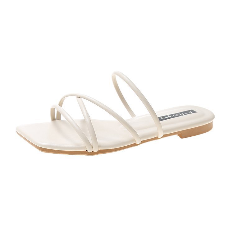 Candy Color Flat Slippers Women's Summer Outer Wear With a Fairy Style Korean Version Of The Net Red Beach Sandals image 3