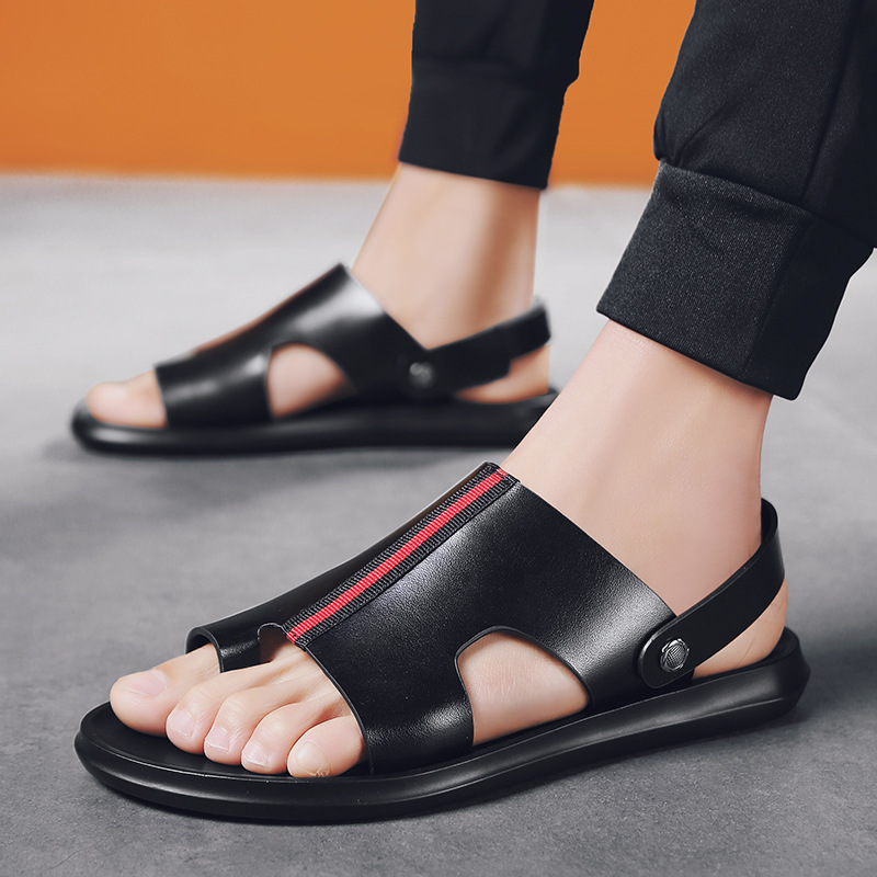 Men's Slippers Two-Permeable Casual Shoes Trend Clip-On Beach Summer Soft Surface Outdoor Sandals And Slippers image 5
