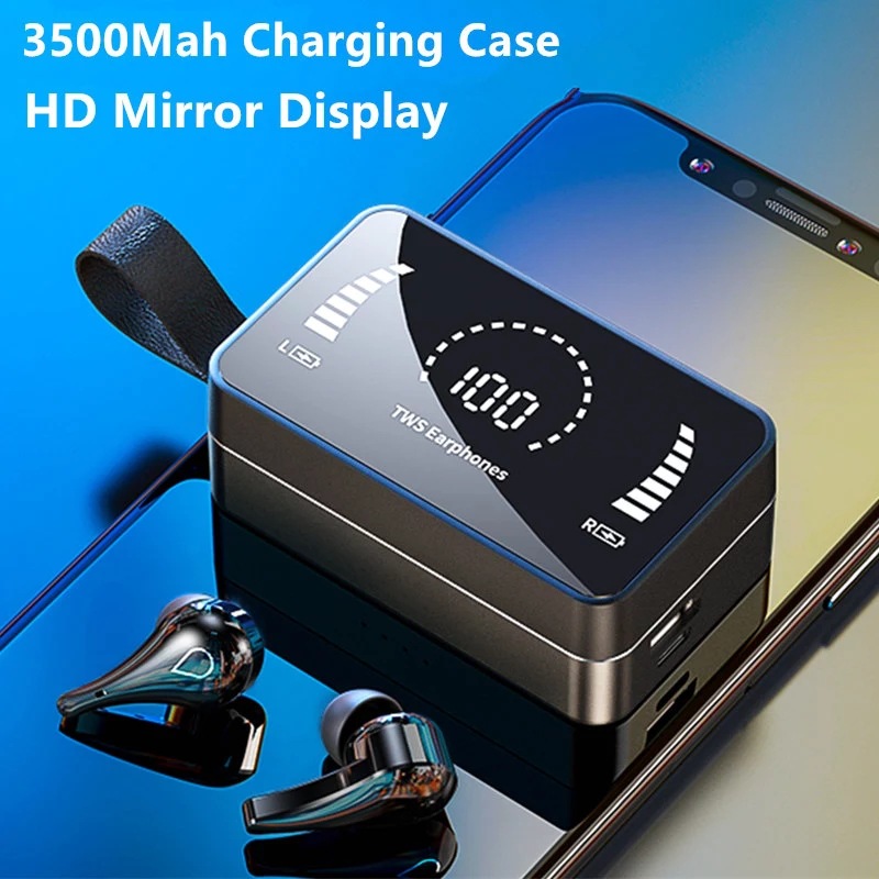 Private Model H3 Mirror Digital Display Touch Touch Bluetooth Headset 5.1 Large Capacity Power Bank