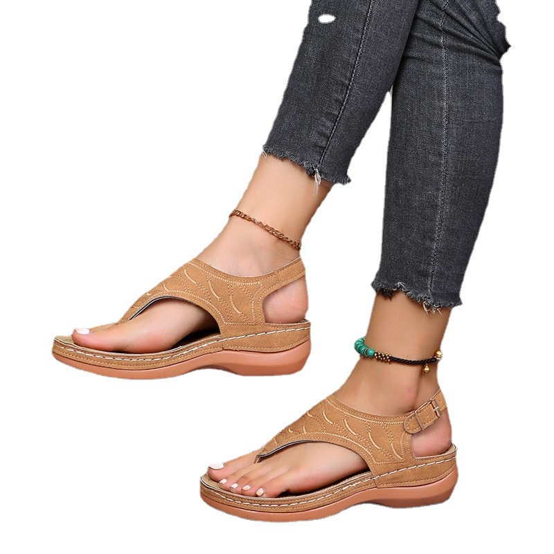 Roman Style One Word Buckle Women's Sandals 43 Sandals image 7