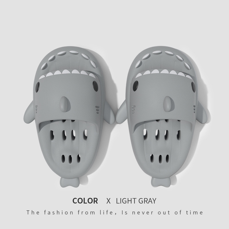 Shark Massage Bottom Slippers Adult Couple Non-Slip Bathroom Leaking Slippers Trend Outdoor Funny Home Cute Sandals image 6