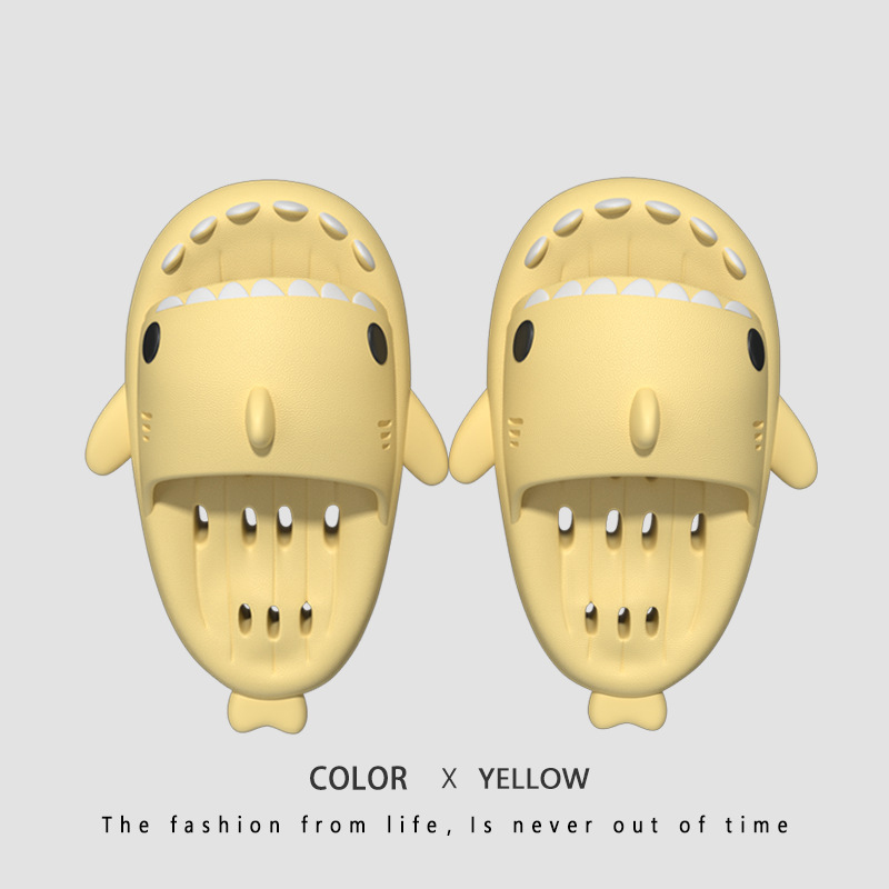 Shark Massage Bottom Slippers Adult Couple Non-Slip Bathroom Leaking Slippers Trend Outdoor Funny Home Cute Sandals