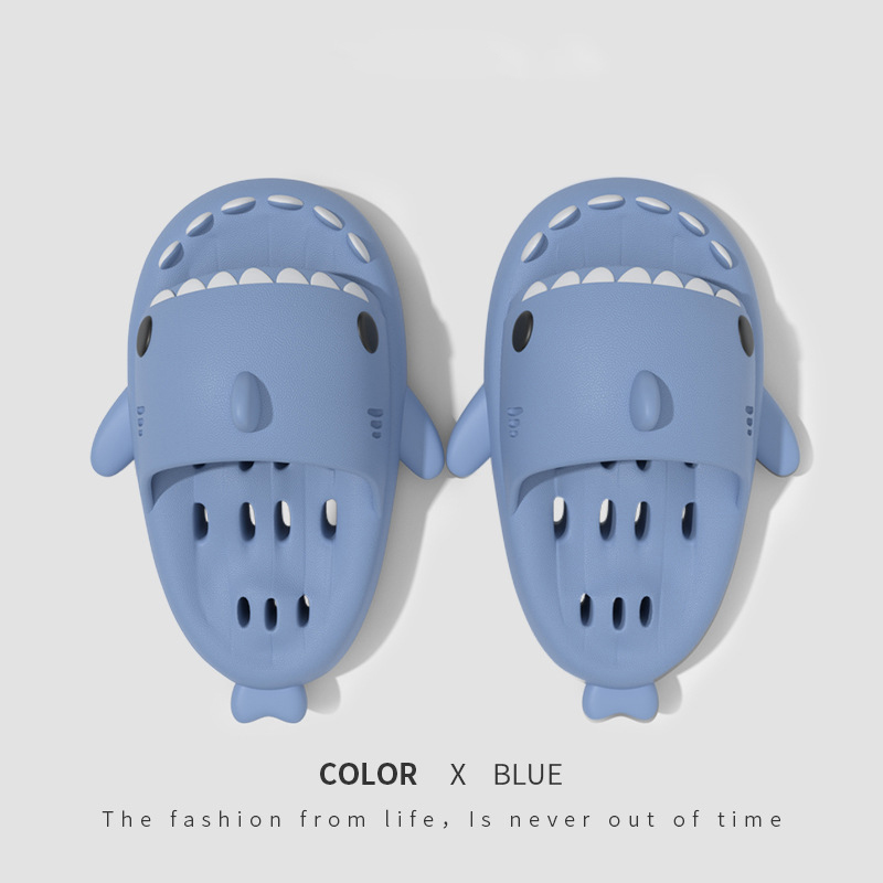 Shark Massage Bottom Slippers Adult Couple Non-Slip Bathroom Leaking Slippers Trend Outdoor Funny Home Cute Sandals