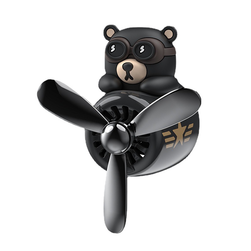 Hako Bear Airplane Car air freshener Cartoon Cute Creative Little Black  Bear | eBay