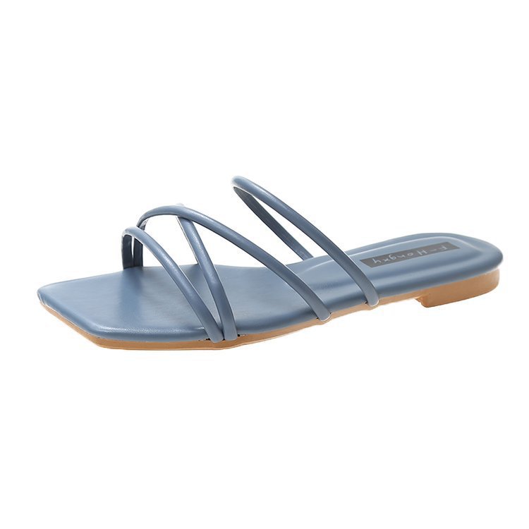 Candy Color Flat Slippers Women's Summer Outer Wear With a Fairy Style Korean Version Of The Net Red Beach Sandals image 5